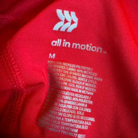 All In Motion Target Red Full Body Jumpsuit- Size Medium - Picture 9 of 9